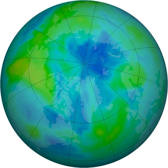 Arctic ozone map for 24 September 2011